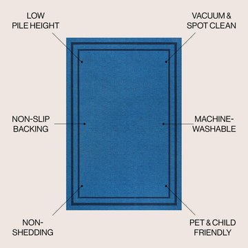 Sloane Classic 2-stripe Border Washable Area Rug